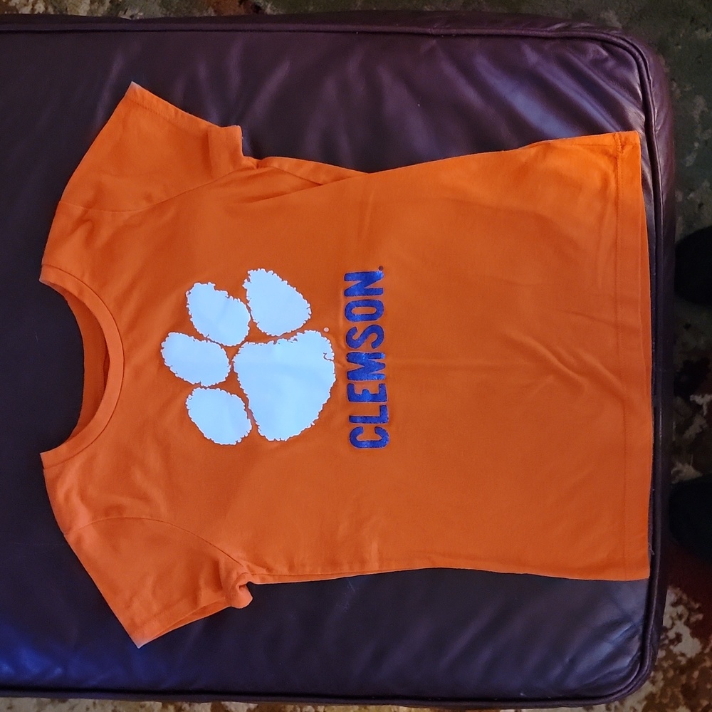 Clemson Tiger short sleeve t-shirt. Kids Unisex, size 10. Worn once,great shape.